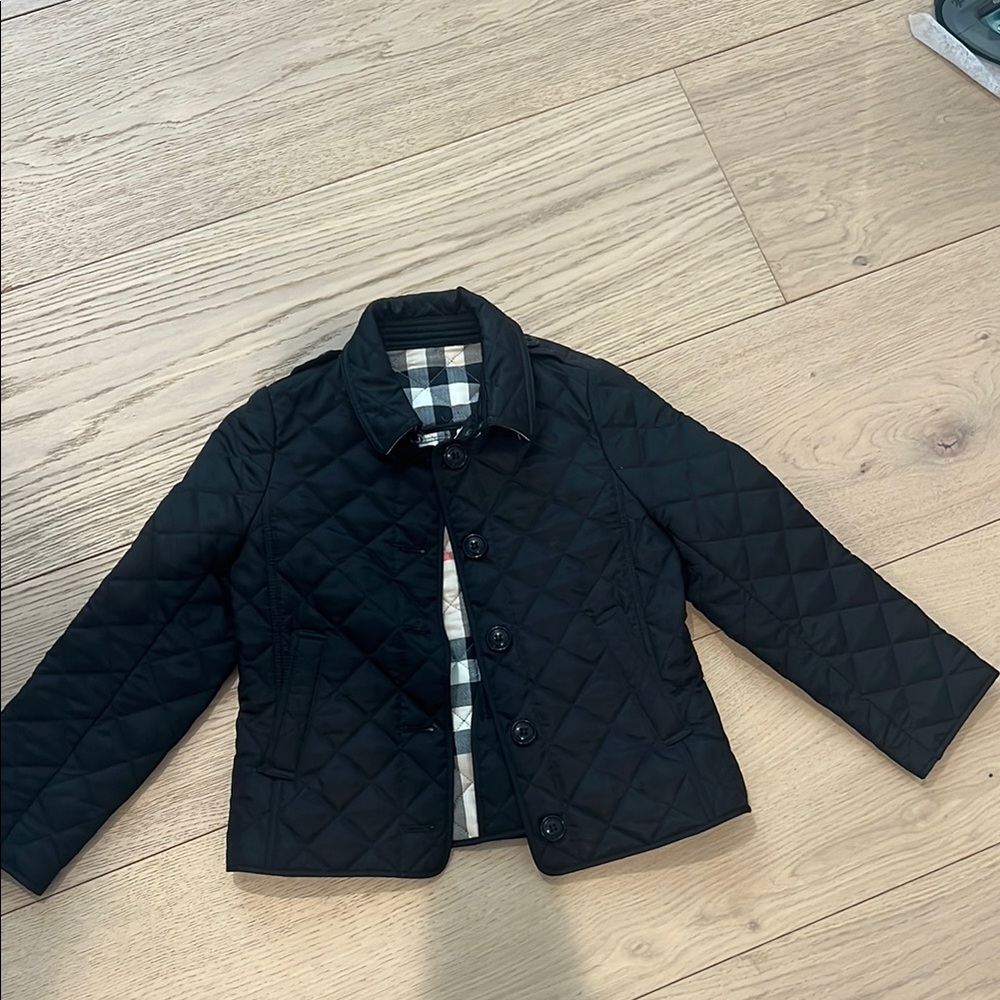 Kids Black Quilted Jacket
